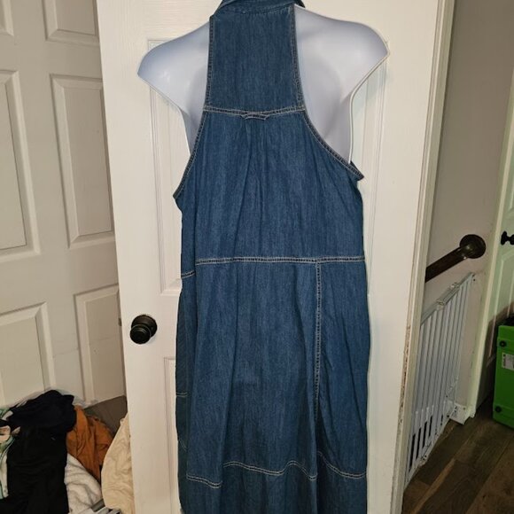 Anthropologie Pilcro Sleeveless Halter Swing Midi Dress 2X - Picture 5 of 7